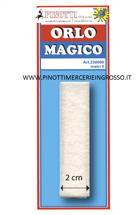 ORLO VELOCE/MAGICO- NASTRO TERMO-BIADESIVO PER ORLI - MT 5 X CM 2 -MADE IN ITALY