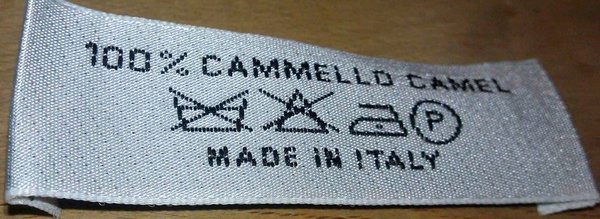 Etichette 100% Cammello - Mm.60 X 25