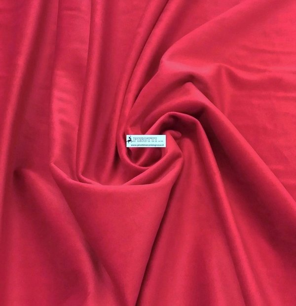 Tessuto velluto ezi a metraggio col 1011 rosso in alt cm 140