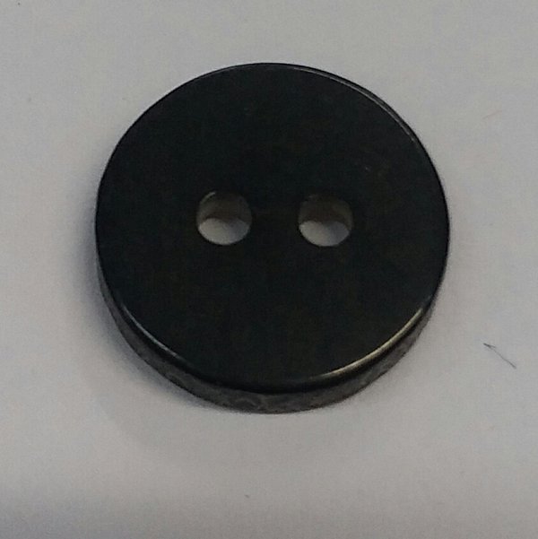 Bottoni 2 fori -diametro mm 11 bicolore lato nero+lato grigio-pacco 20pz