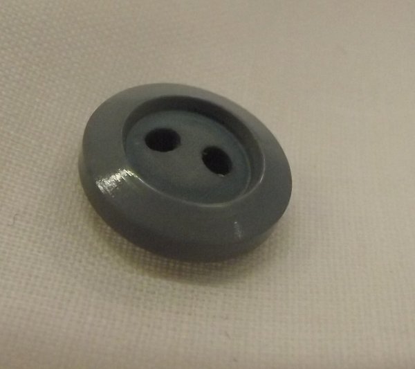 Bottoni grigio medio con bordino mm 11 - 2 fori-pacco 20 pz